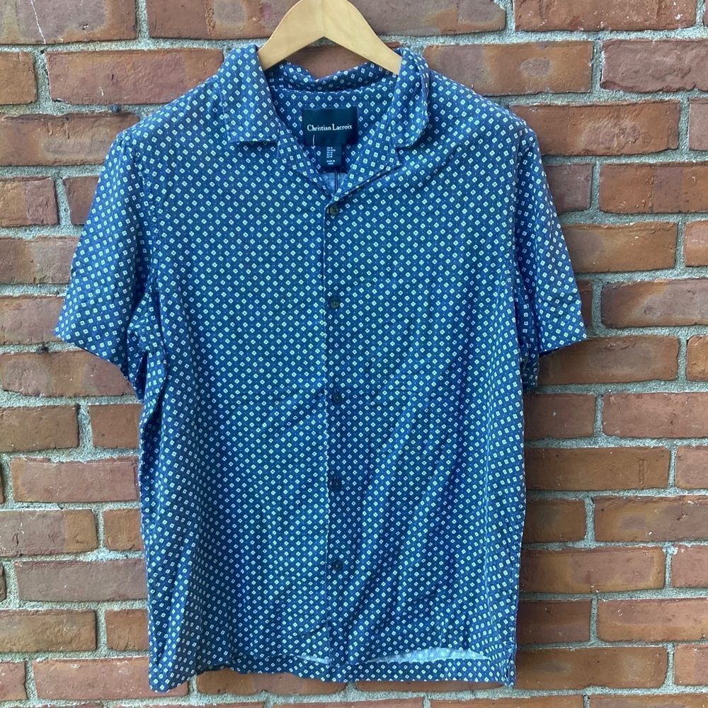 Christian Lacroix Men’s Linen-blend Button Down Shirt